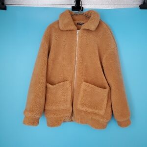 SHEIN Size Small Tan Sherpa Jacket